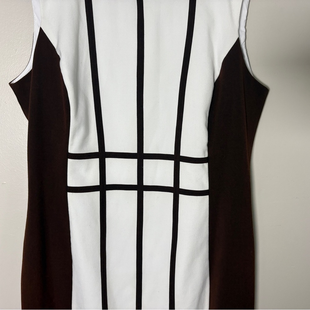 Calvin Klein White and Brown Dress - Picture 2 of 4